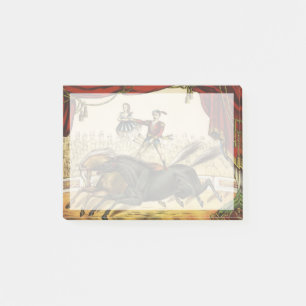 The Two Horse Act, Circus Performance, Circa 1874. Post-it Klebezettel