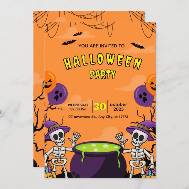 The ultimate Halloween invitation of this year (Devant / Derrière)