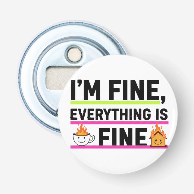The Ultimate "I'm Fine" Men's Hoodies Flaschenöffner (Vorderseite)