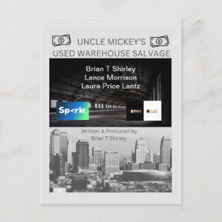 The "Uncle Mickey's Used Warehouse Salvage" Postc Postkarte
