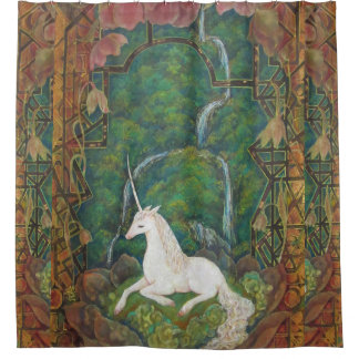 The Unicorn's Secret Garden Duschvorhang