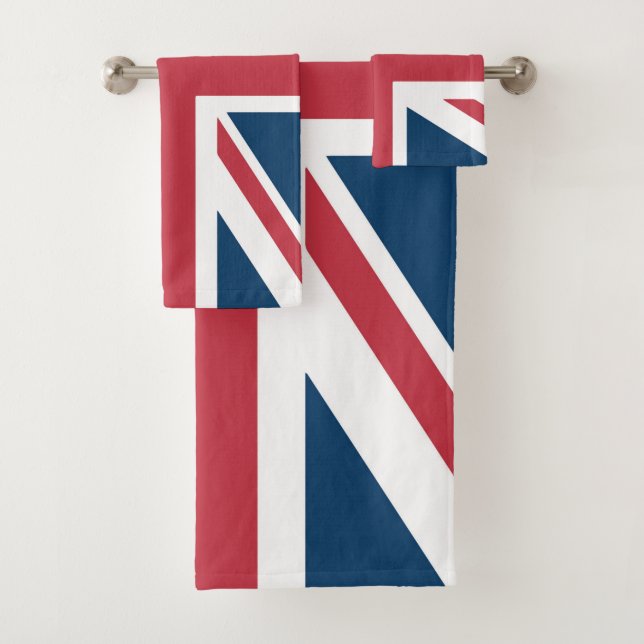 The Union Jack British Flag Badhandtuch Set (Insitu)
