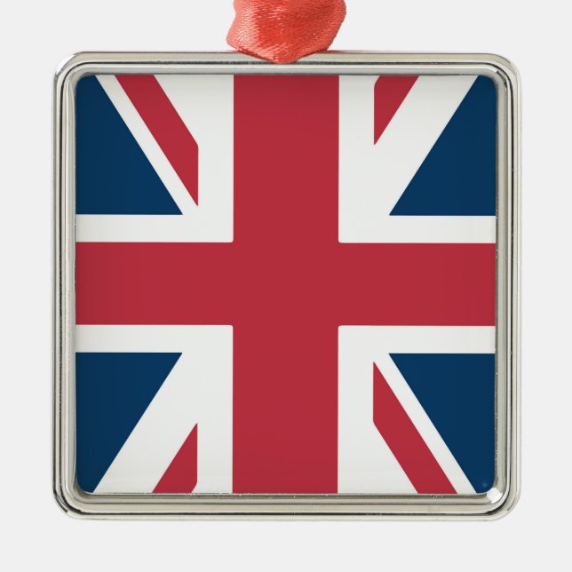 The Union Jack British Flag Ornament Aus Metall (Vorne)
