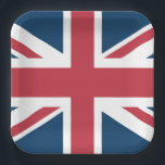 The Union Jack British Flag Pappteller<br><div class="desc">Square paper plates with The Union Jack flag design. This United Kingdom flag design is a great way to show you are proud to be British.</div>