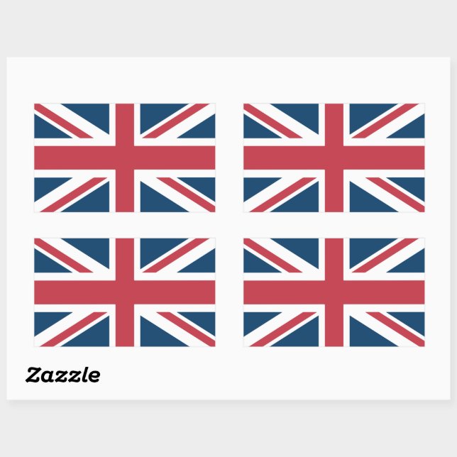 The Union Jack British Flag Rechteckiger Aufkleber (Blatt)