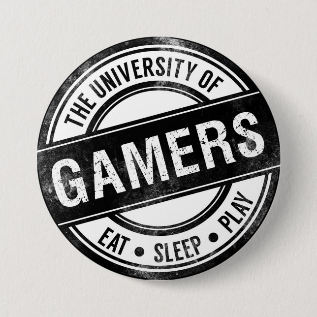 The University of Gamers Funny Button (Vorderseite)