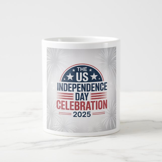 The US Independence Day coffee mug  2025 Jumbo-Tasse (Vorderseite)