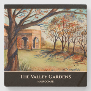 The Valley Gardens Harrogate von Farida Greenfield Steinuntersetzer