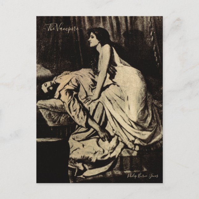 The Vampire (1897) - Philip Burne-Jones Postkarte (Vorderseite)
