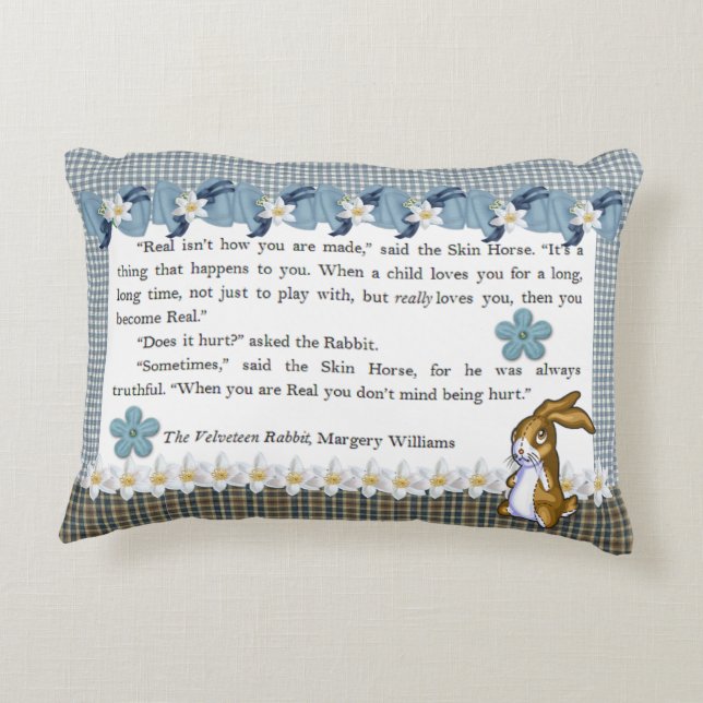 "The Velveteen Rabbit" Accent Pillow Zierkissen (Rückseite)