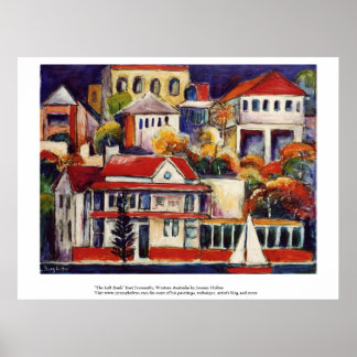"The Verlassen Bank" East Fremantle, Western Austr Poster
