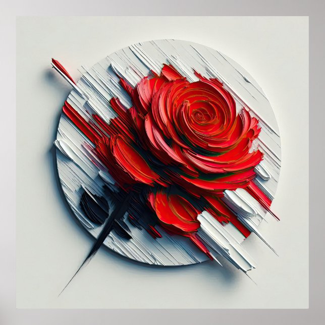 The Versatility of Blooming Roses in Art Poster (Vorne)