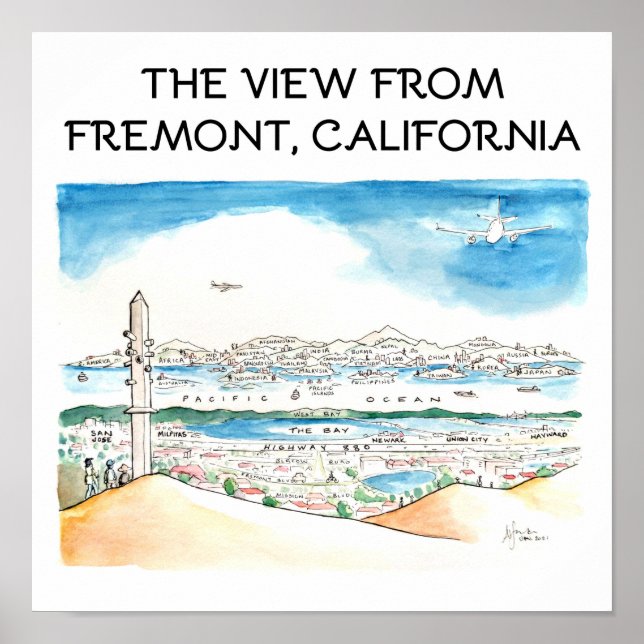 The View From Fremont, California Poster (Vorne)