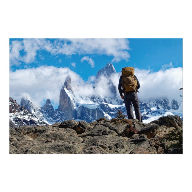 The view of Mount Fitzroy at the lookout Fotodruck (Vorne)