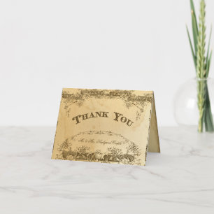 Thé vintage Parchment Art Merci Note