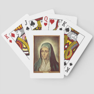 The Virgin Mourning (oil on canvas) Spielkarten