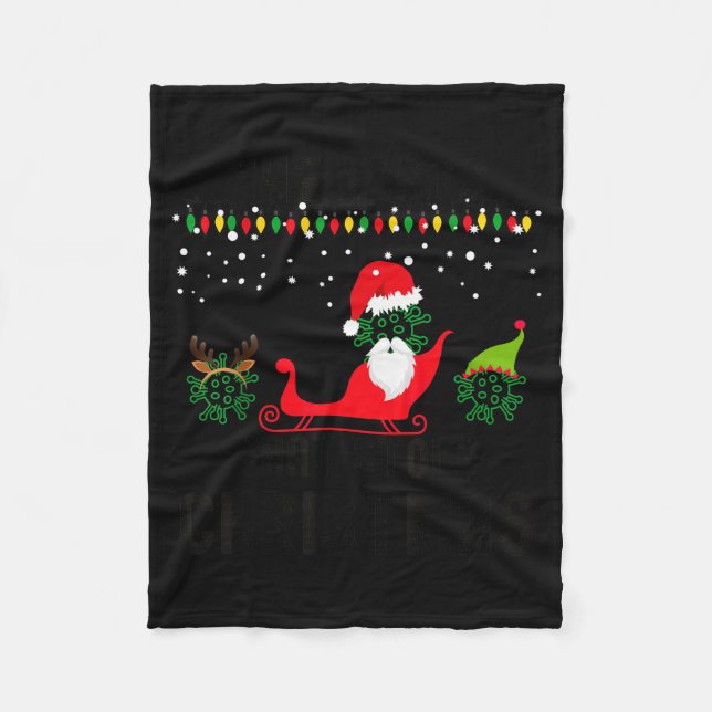 The Virus That Stole Christmas 2020 Tacky Ugly Xma Fleecedecke (Vorderseite)