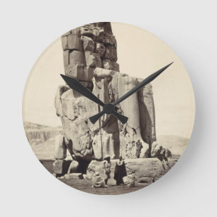 The 'Vocal Memnon', Colossal Statue of Amenhotep I Runde Wanduhr