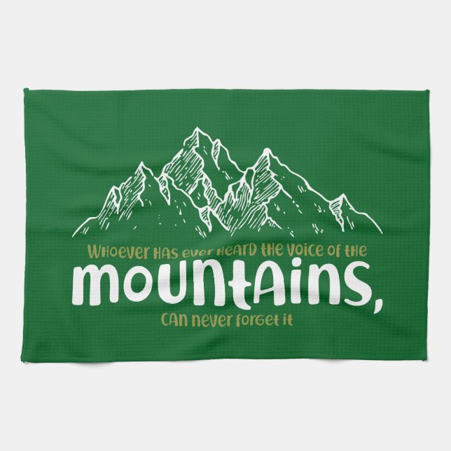 The Voice of the Mountains Geschirrtuch (Horizontal)