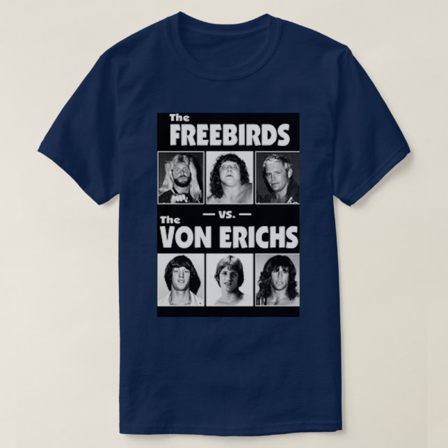 The Von Erichs vs TheFreebirds T-Shirt (Design vorne)
