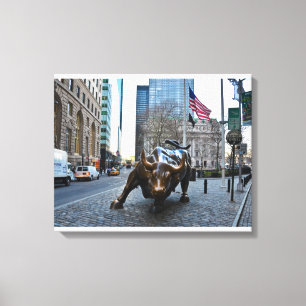 "The Wall Street Bull" Leinwanddruck