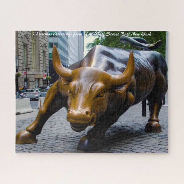 The Wall Street Bull New York. Weihnachtsgrüße (Horizontal)