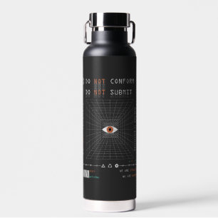 The Watcher - Techno-Brutalist Streetwear Design Trinkflasche