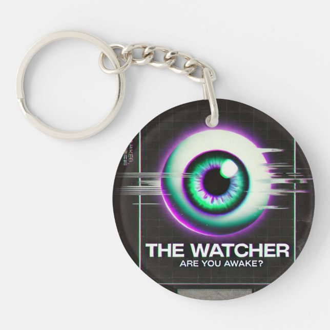 🔑 "The Watcher" Weißcore-🔑 Schlüsselanhänger (Vorderseite)
