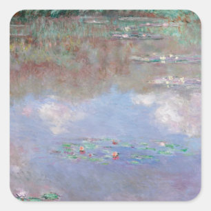 The Water Lilie Pond (Wolken) (1903) Claude Monet Quadratischer Aufkleber