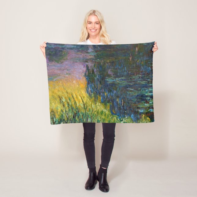 The Water Lilies - Das Sonnenlicht, Claude Monet,  Fleecedecke (Beispiel)