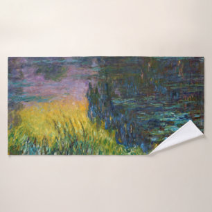 The Water Lilies - Setting Sun, Claude Monet, 1916 Badehandtuch