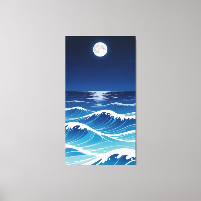The Waves of Anime Leinwanddruck (Vorderseite)