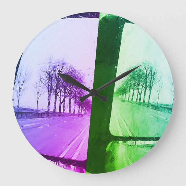 The Way Home from Work Große Wanduhr (Vorderseite)