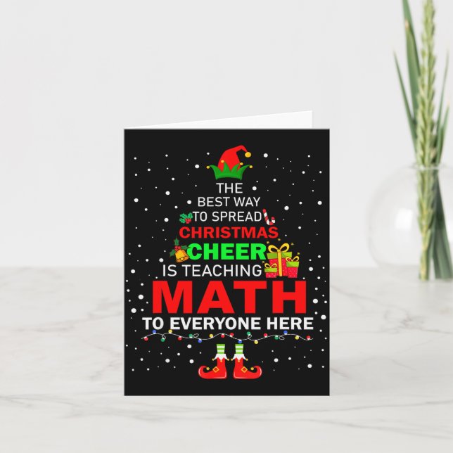 The Way To Spread Christmas Cheer Is Teaching Math Karte (Vorderseite)