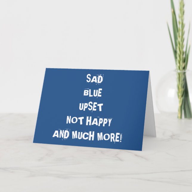 THE WAYS "I FEEL" BEACAUSE YOU ARE "LEAVING SOON!" KARTE (Vorderseite)