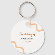 The wedding of add bride groom name date peach