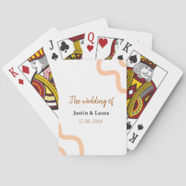 The wedding of add bride groom name date peach spielkarten