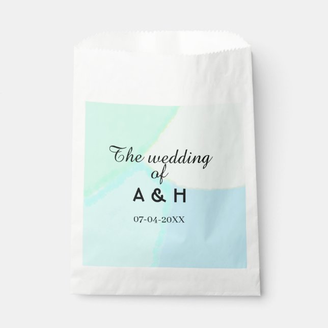 The wedding of add couple name initial letter date geschenktütchen (Vorderseite)