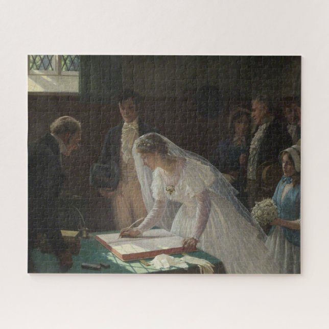 The Wedding Register (von Edmund Blair Leighton) (Horizontal)