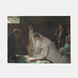The Wedding Register (von Edmund Blair Leighton) Fußmatte