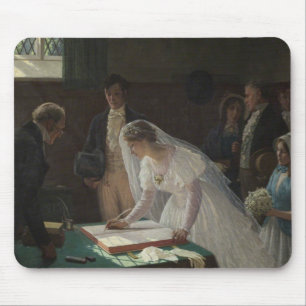 The Wedding Register (von Edmund Blair Leighton) Mousepad