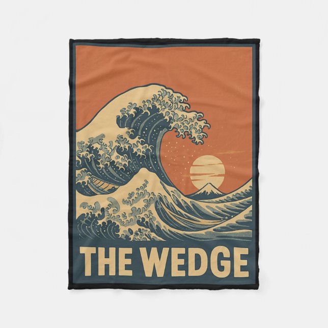 The Wedge Surf Spot Newport Beach Surfing Great Wa Fleecedecke (Vorderseite)