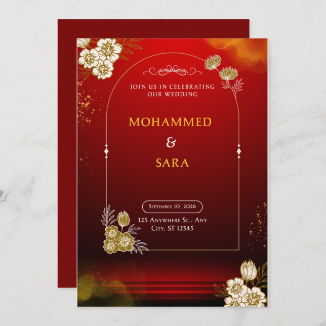 The Weidiing Invitation (Devant / Derrière)