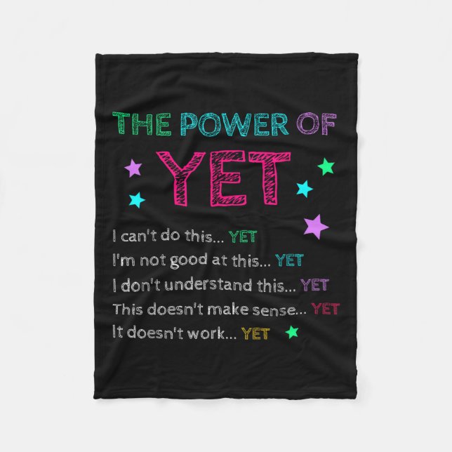 The Wer Of Yet Back To School Insrational Teacher  Fleecedecke (Vorderseite)