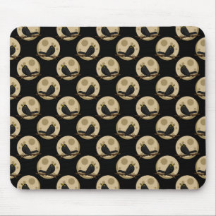 The Werebird - Blackbird Howling at the Moon Comic Mousepad
