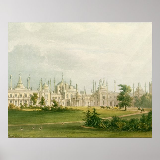 The West Front, from 'Views of the Royal Pavillon, Poster (Vorne)