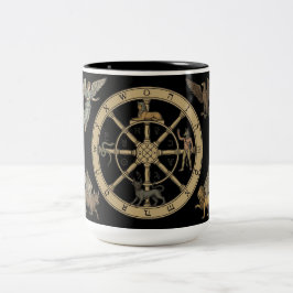 The Wheel of Fortune Tarot Zweifarbige Tasse