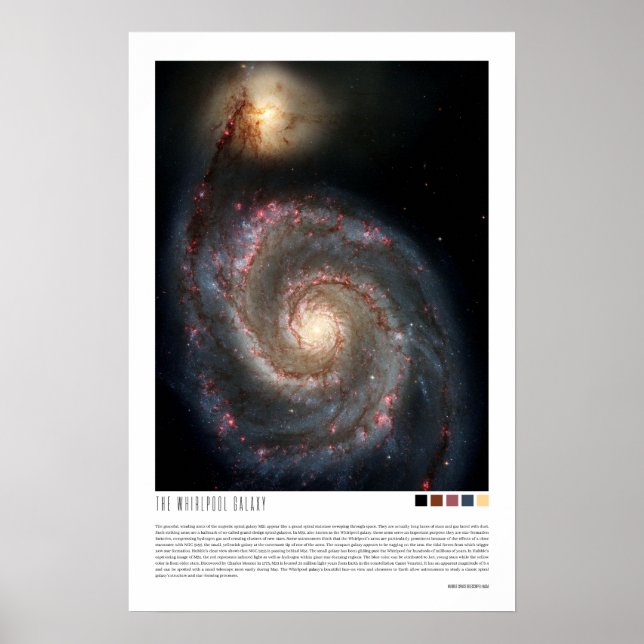 The Whirlpool Galaxy (51a, M51a, NGC 5194) Poster (Vorne)