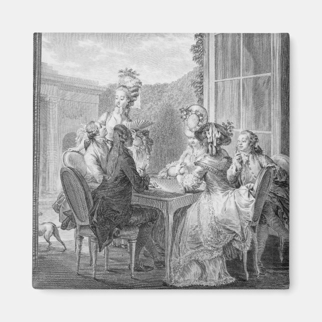 The Whist Party, 1783, graviert von Jean Dambrun ( Magnet (Vorne)