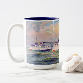 "The white squadron" United Staaten Navy, 1893 Zweifarbige Tasse